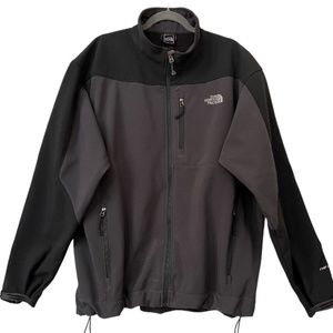 The North Face TNF Apex Black Grey Color Block Mens XXL Full Zip Jacket AL5C